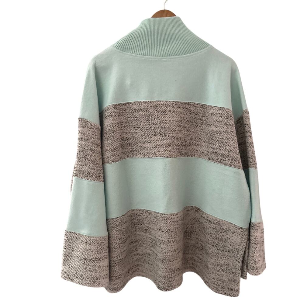 Daily Practice By Anthropologie Oversized Striped Sweater Mint Size Large - Picture 6 of 12